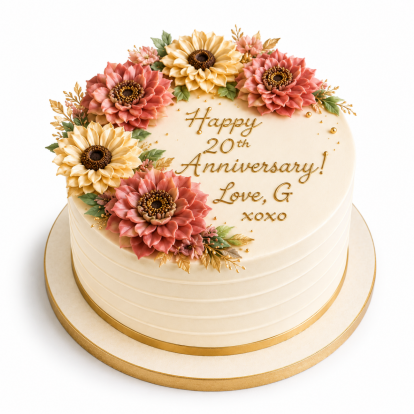 Blooming Love Anniversary Cake
