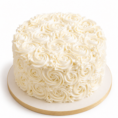 Classic Buttercream Rosette Wedding Cake