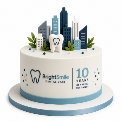 Dental Clinic Anniversary Celebration Cake