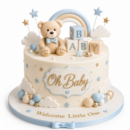 Dreamy Baby Shower Cake