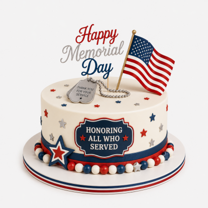 Honoring Heroes Memorial Day Cake