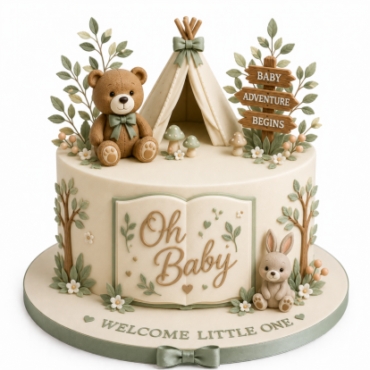 Little Explorer Baby Shower Cake
