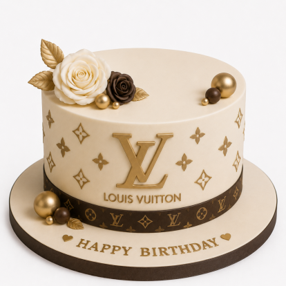 LV Inspired Celebration Cake