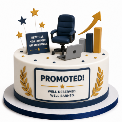 Promotion Achievement Celebration Cake Design