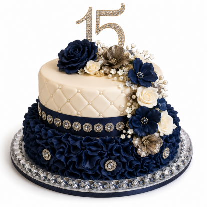 Royal Navy Quinceañera Glamour Cake