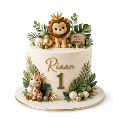 Safari Jungle Lion King Theme Cake