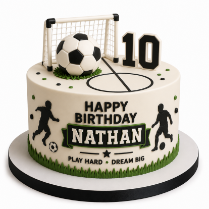 Soccer Star Birthday Celebration Cake
