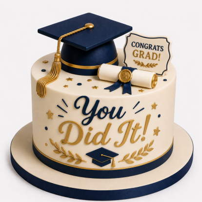 You Did It! Graduation Celebration Cake